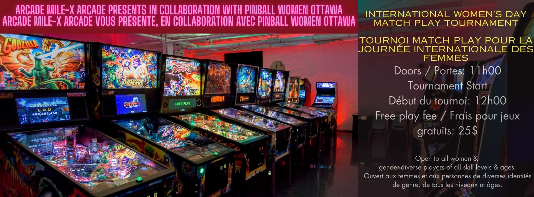 International Women's Day Pinball Tournament